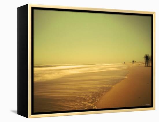 Golden Beach Landscape-Jan Lakey-Framed Premier Image Canvas