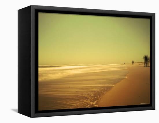 Golden Beach Landscape-Jan Lakey-Framed Premier Image Canvas