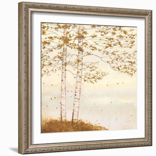 Golden Birch I Off White-James Wiens-Framed Art Print