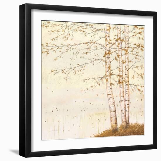 Golden Birch II Off White-James Wiens-Framed Art Print