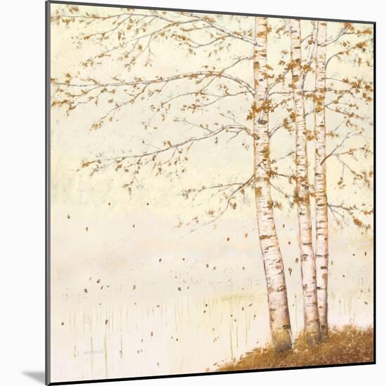 Golden Birch II Off White-James Wiens-Mounted Art Print