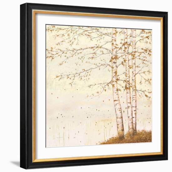 Golden Birch II Off White-James Wiens-Framed Art Print