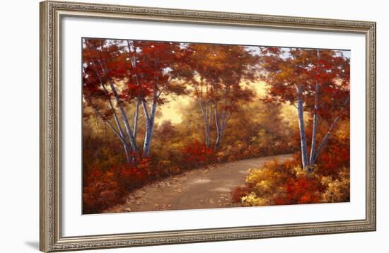 Golden Birch-Diane Romanello-Framed Art Print