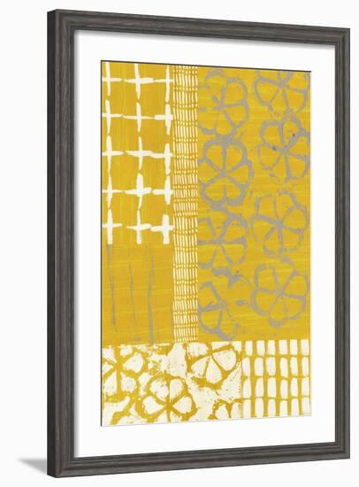 Golden Blockprint II-Chariklia Zarris-Framed Art Print