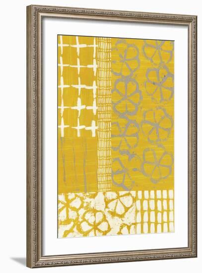 Golden Blockprint II-Chariklia Zarris-Framed Art Print