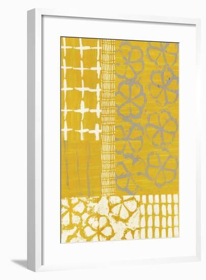 Golden Blockprint II-Chariklia Zarris-Framed Art Print