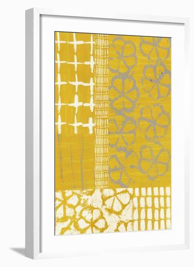 Golden Blockprint II-Chariklia Zarris-Framed Art Print