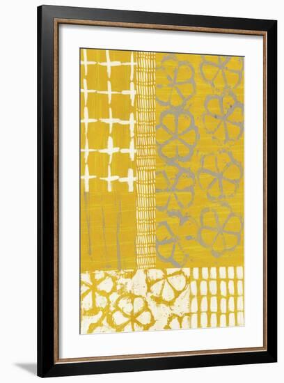 Golden Blockprint II-Chariklia Zarris-Framed Art Print