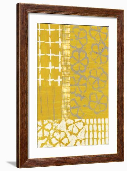 Golden Blockprint II-Chariklia Zarris-Framed Art Print