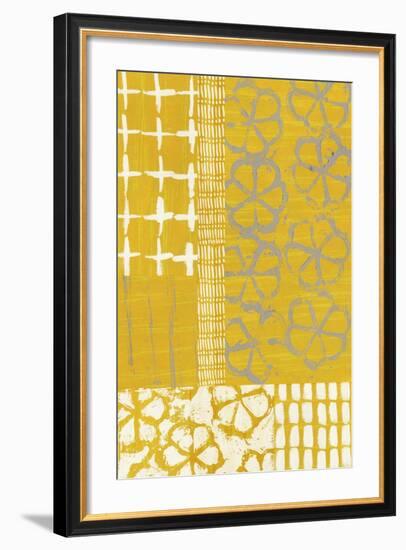 Golden Blockprint II-Chariklia Zarris-Framed Art Print