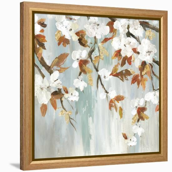 Golden Blooms III-Asia Jensen-Framed Stretched Canvas