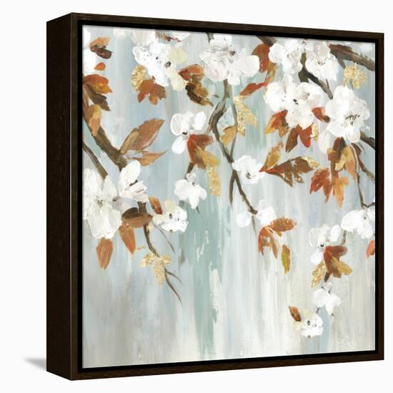 Golden Blooms III-Asia Jensen-Framed Stretched Canvas