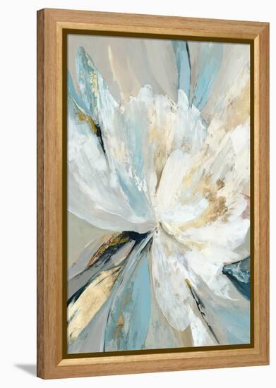 Golden Blue Floral I-Asia Jensen-Framed Stretched Canvas