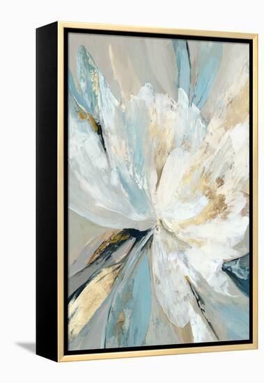 Golden Blue Floral I-Asia Jensen-Framed Stretched Canvas