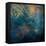 Golden Blue Marble Mate-Jace Grey-Framed Stretched Canvas