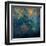 Golden Blue Marble Mate-Jace Grey-Framed Art Print