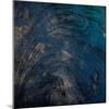 Golden Blue Marble-Jace Grey-Mounted Art Print