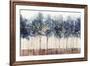 Golden Blue Trees-Nina Blue-Framed Art Print