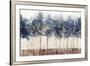 Golden Blue Trees-Nina Blue-Framed Art Print