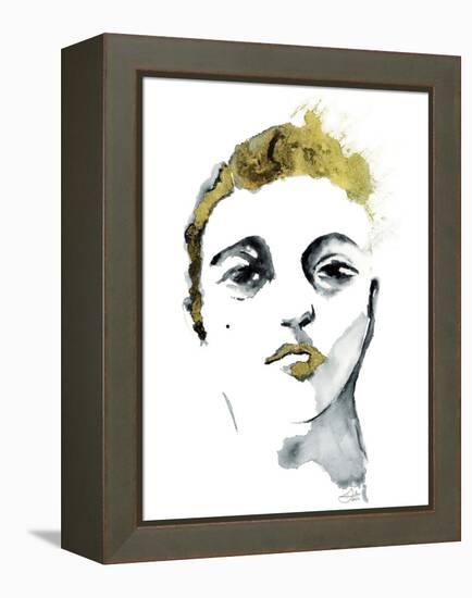 Golden Boy Golden Kiss-Stella Chang-Framed Stretched Canvas