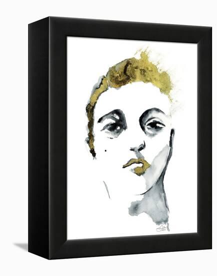 Golden Boy Golden Kiss-Stella Chang-Framed Stretched Canvas