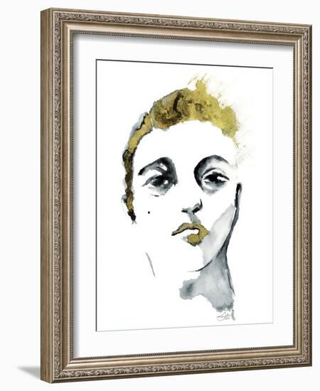 Golden Boy Golden Kiss-Stella Chang-Framed Art Print