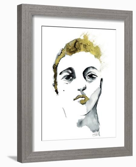 Golden Boy Golden Kiss-Stella Chang-Framed Art Print