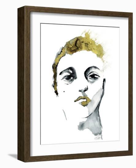 Golden Boy Golden Kiss-Stella Chang-Framed Art Print