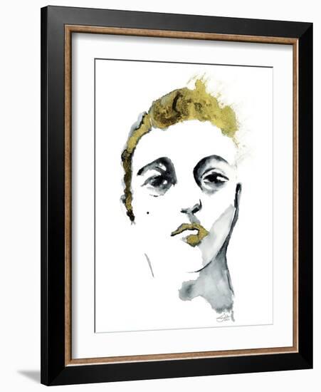 Golden Boy Golden Kiss-Stella Chang-Framed Art Print