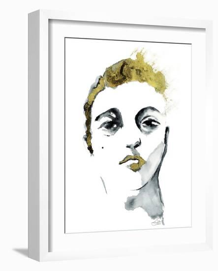 Golden Boy Golden Kiss-Stella Chang-Framed Art Print