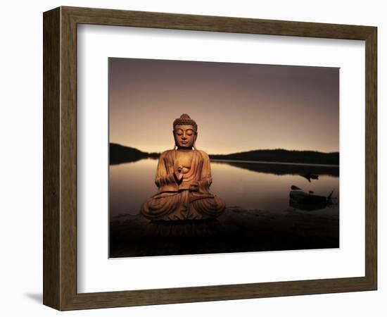 Golden Buddha Lakeside-Jan Lakey-Framed Photographic Print