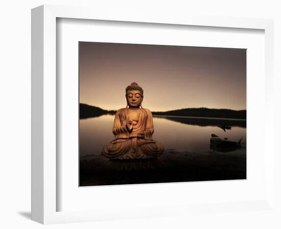 Golden Buddha Lakeside-Jan Lakey-Framed Photographic Print