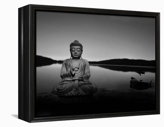 Golden Buddha Lakeside-Jan Lakey-Framed Premier Image Canvas