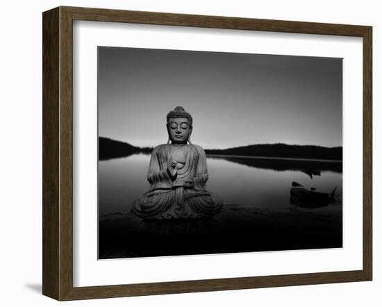 Golden Buddha Lakeside-Jan Lakey-Framed Photographic Print