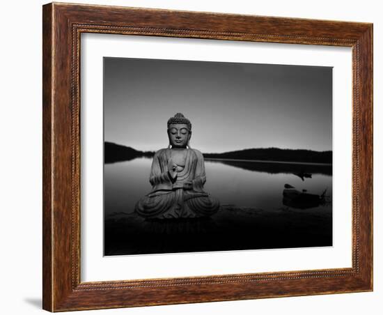 Golden Buddha Lakeside-Jan Lakey-Framed Photographic Print