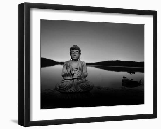 Golden Buddha Lakeside-Jan Lakey-Framed Photographic Print