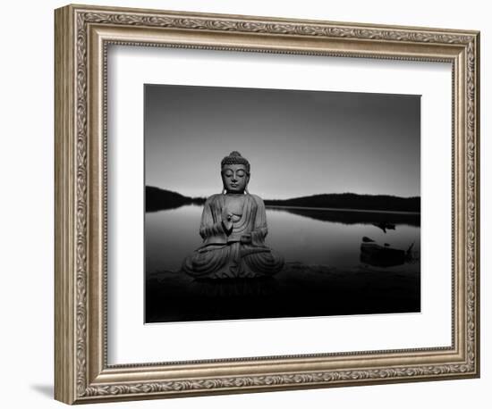 Golden Buddha Lakeside-Jan Lakey-Framed Photographic Print