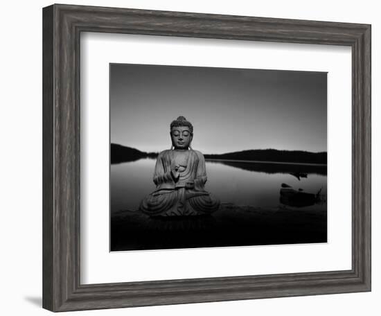 Golden Buddha Lakeside-Jan Lakey-Framed Photographic Print