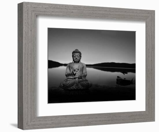 Golden Buddha Lakeside-Jan Lakey-Framed Photographic Print