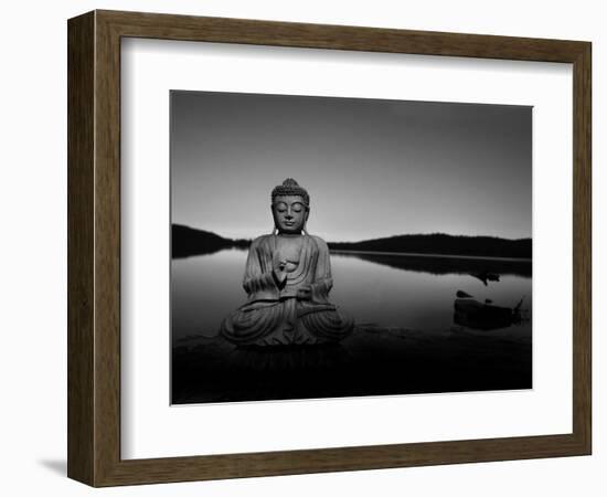 Golden Buddha Lakeside-Jan Lakey-Framed Photographic Print