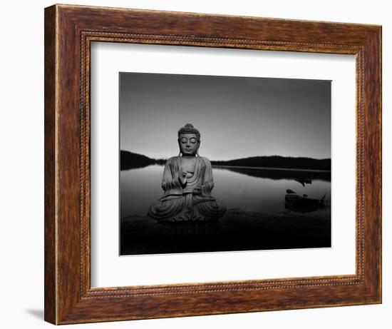 Golden Buddha Lakeside-Jan Lakey-Framed Photographic Print