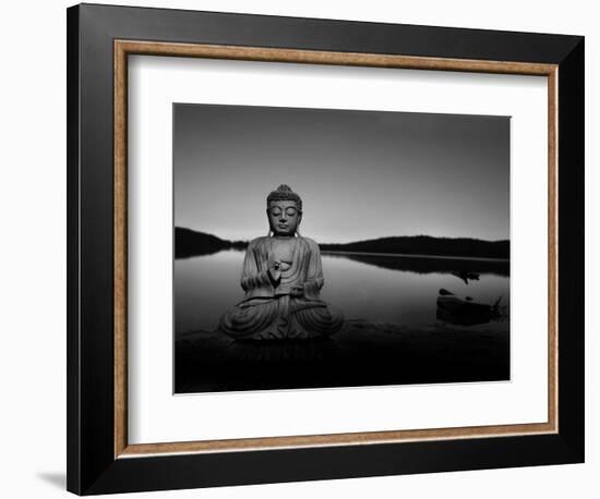 Golden Buddha Lakeside-Jan Lakey-Framed Photographic Print