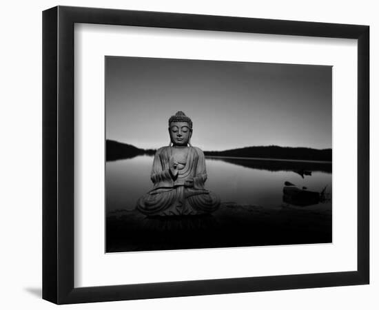 Golden Buddha Lakeside-Jan Lakey-Framed Photographic Print