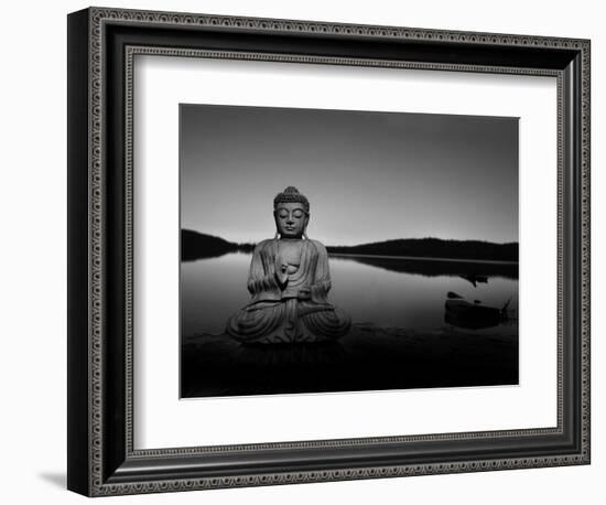 Golden Buddha Lakeside-Jan Lakey-Framed Photographic Print