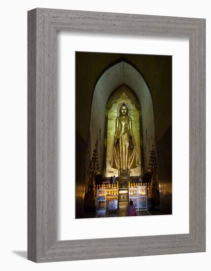 Golden Buddha Statue at Ananda Temple in Bagan, Myanmar-Harry Marx-Framed Photographic Print