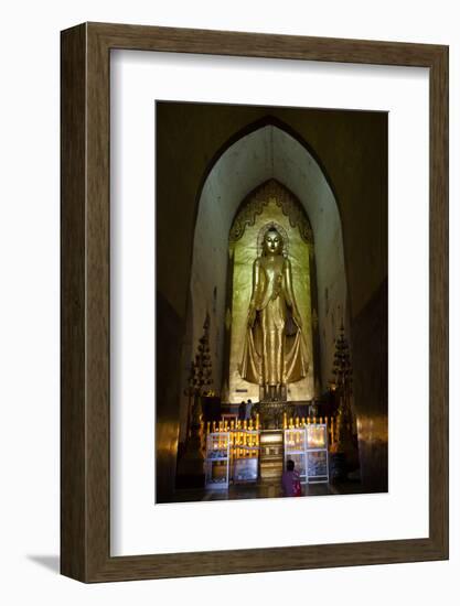 Golden Buddha Statue at Ananda Temple in Bagan, Myanmar-Harry Marx-Framed Photographic Print