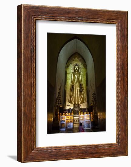 Golden Buddha Statue at Ananda Temple in Bagan, Myanmar-Harry Marx-Framed Photographic Print