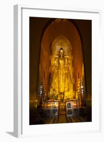 Golden Buddha Statue at Ananda Temple in Bagan, Myanmar-Harry Marx-Framed Photographic Print