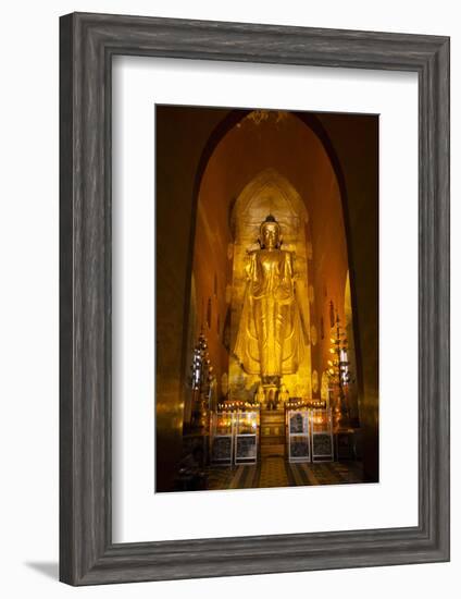 Golden Buddha Statue at Ananda Temple in Bagan, Myanmar-Harry Marx-Framed Photographic Print