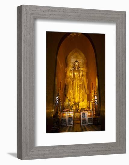 Golden Buddha Statue at Ananda Temple in Bagan, Myanmar-Harry Marx-Framed Photographic Print